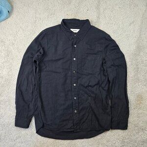 Buck Mason Black Button Shirt Work Office Date Men’s Size Medium M USA Huckberry
